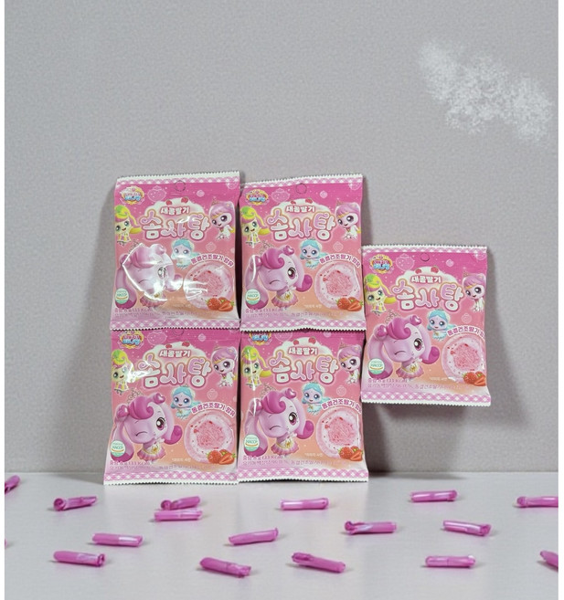 프린세스 캐치티니핑 새콤딸기 솜사탕, 5개, 8g