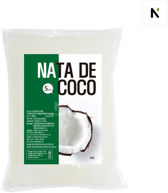 네이쳐티 나타데코코 리치향 코코넛젤리 5x5x5mm, 1개, 1kg