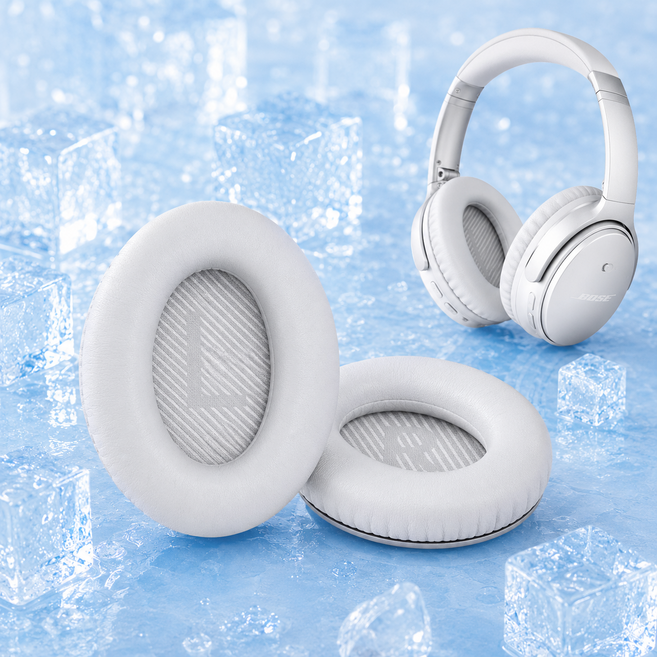보스 QC35 QC25 이어 커버 솜 QC25 QC15 AE2 헤드셋 커버 교체, 1세트, 화이트
