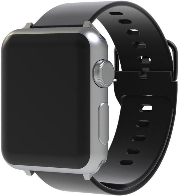 로랜텍 애플워치 림피오 실리콘 호환 스트랩 밴드, 블랙