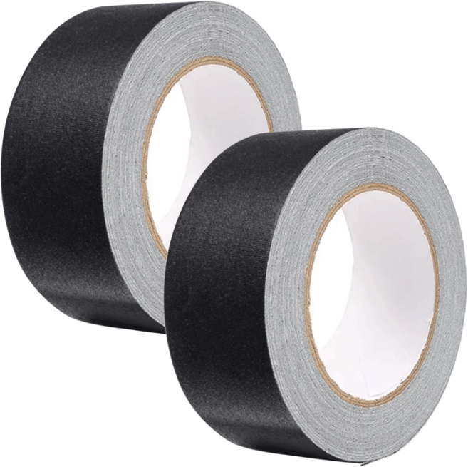 50mm x 27m 프리미엄 개퍼 테이프 검정 촬영 무대 세트 장비, 2개