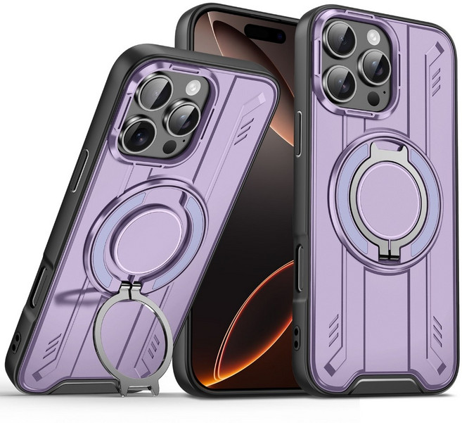 高品質軍規防摔殼 360 旋轉磁吸支架 手機殼 適用iPhone16 15 ProMax 蘋果14 i13 12 i11