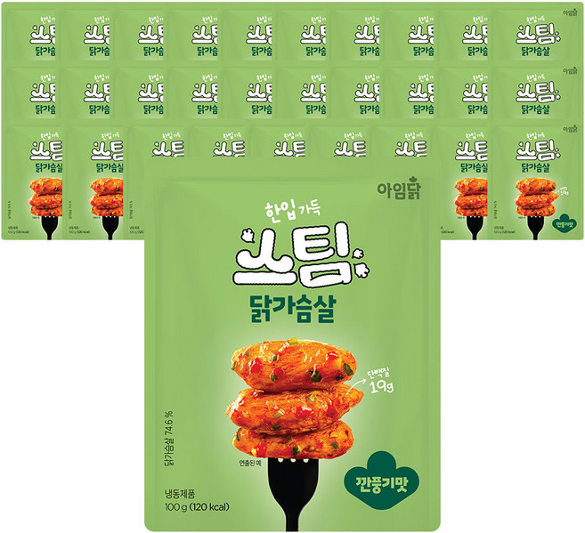 [아임닭] 한입가득 스팀 닭가슴살 깐풍기맛, 30개, 100g