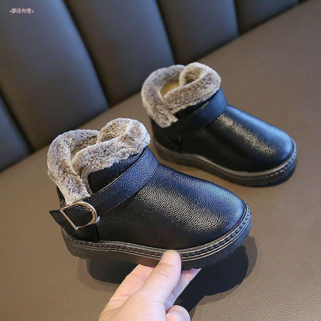 兒童加厚加絨寶寶鞋短靴防滑防水雪地靴