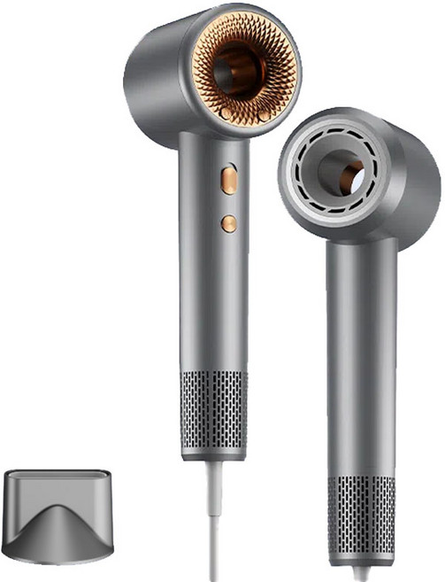 차이슨 드라이어 초고속 음이온 드라이어 BLDC 헤어 드라이기 1600W+자기흡입노즐 EcafHtronEht, 골드그레이, YEY-GS87