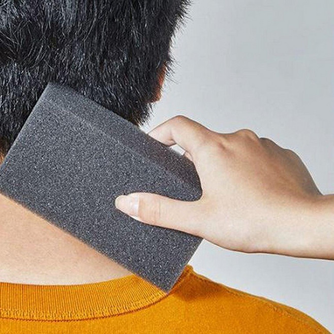 스펀지 털이개 미용 머리카락 얼굴 스폰지 미용실 헤어, 1개