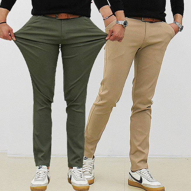 핏콕 남성용 슈퍼스판 치노 팬츠 빅사이즈 일자 스판 면바지