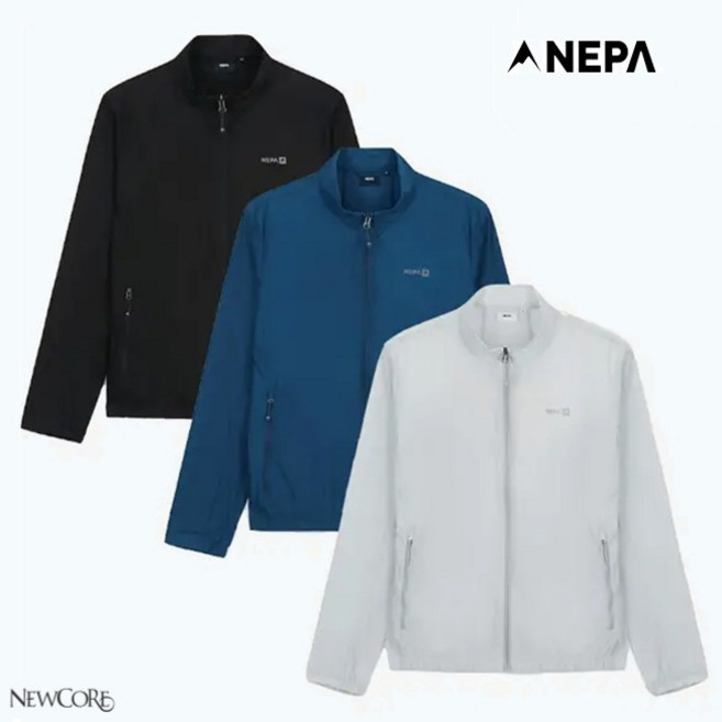 네파_NEPA_25SS 남성 겨드랑이와 등판 부분에 타공 원단을 적용하여 쾌적한 착용감 초경량 마케 스트레치 방풍 자켓_7L30601