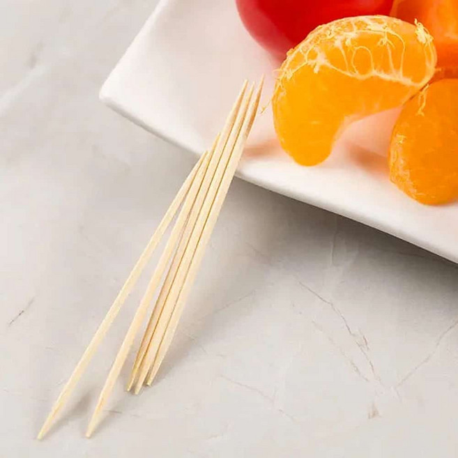 튼튼한나무꽂이 과일꼬치만들기좋은 원형 나무 과일꼬치 양면뾰족 대용량 핑거푸드집을때편한, 양면