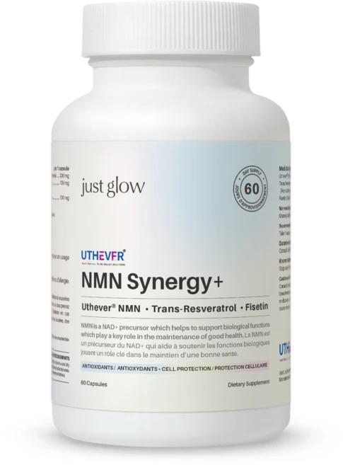 저스트글로우 NMN 시너지 플러스 500MG 트랜스 레스베라트롤 피세틴, 1개, 60정 - 쿠팡