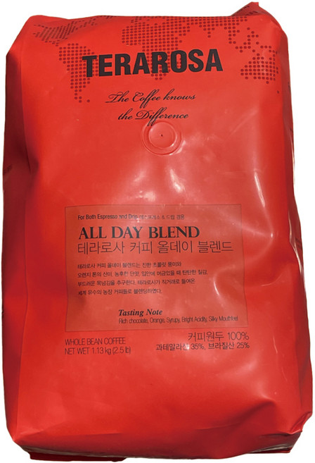 테라로사 올데이 블렌드 원두커피, 홀빈(분쇄안함), 1.13kg, 1개