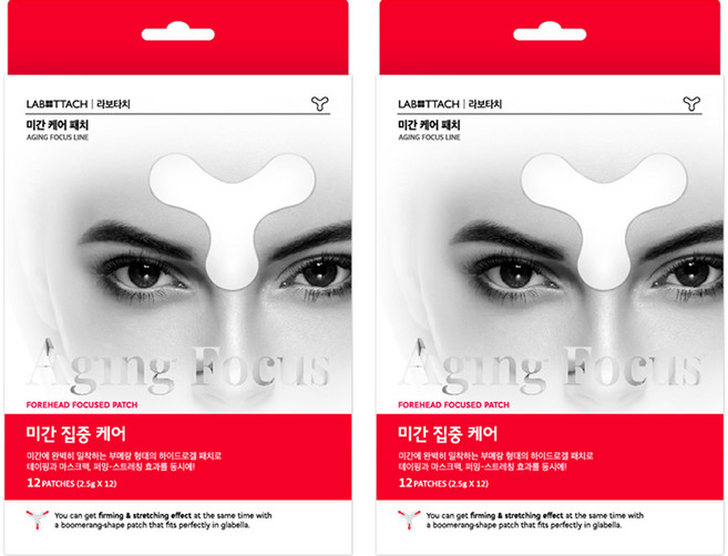 라보타치 미간 팔자 눈가 주름 패치 탄력 보습케어 12매, 12개입, 2개