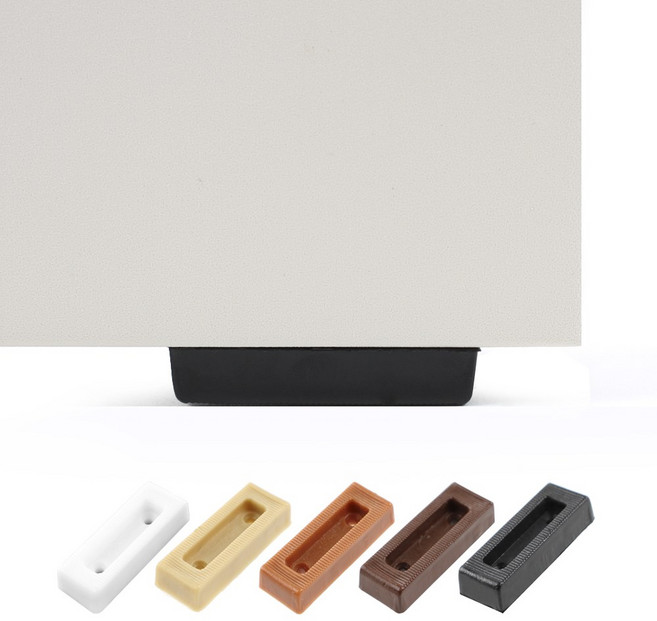 미니 PVC 가구발 1539 가구 책상 다리 높이 조절 조절발, 브라운, 1개