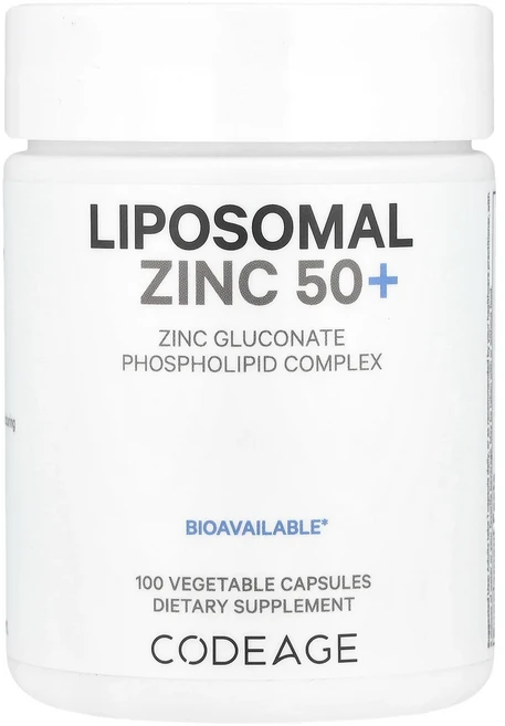 단백질 비타민 철분 마그내슘 칼슘 Codeage 리포소말 아연 50+ 50mg 베지 캡슐 100정 고루고루섭취해주세요, Codeage리포소말아연5050mg베지캡슐100정, 1개 - 쿠팡