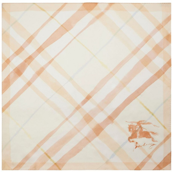 버버리 워터컬러 체크 스카프