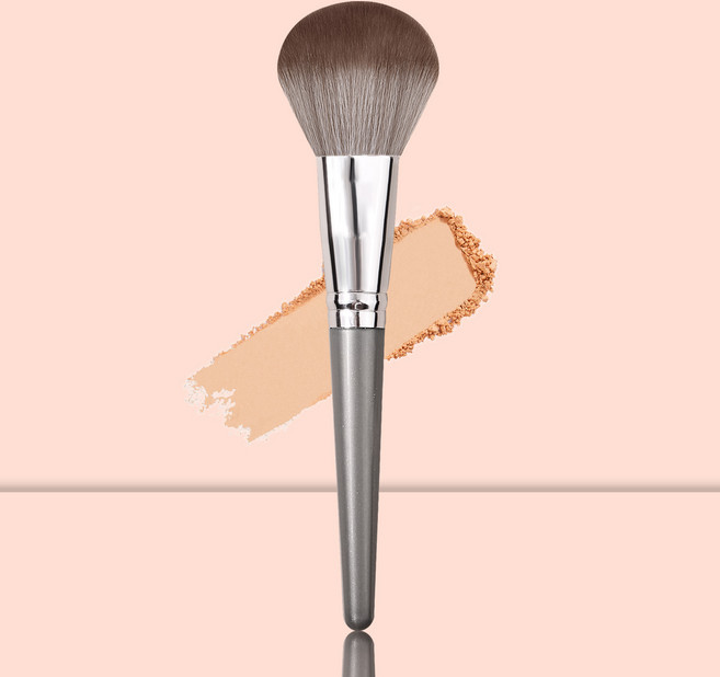 차차바이 볼터치 빅브러쉬 치크볼터치 파우더브러쉬 메이크업브러쉬, 1개, 그레이