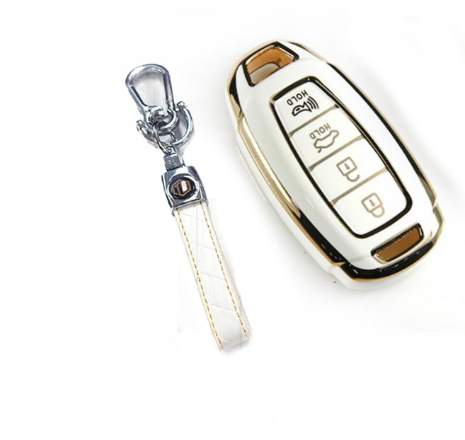 [소소마루] 엣지 글로시 스마트키케이스 뉴벨로스터N 뉴싼타페TM 4버튼 x컬러 TP0000FMX, 화이트