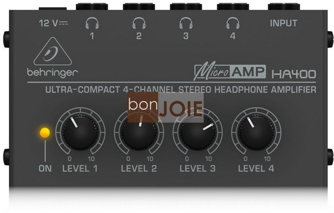 Behringer MICROAMP HA400 耳機分配器, 無盒裝 （出貨時，會用紙箱防護）