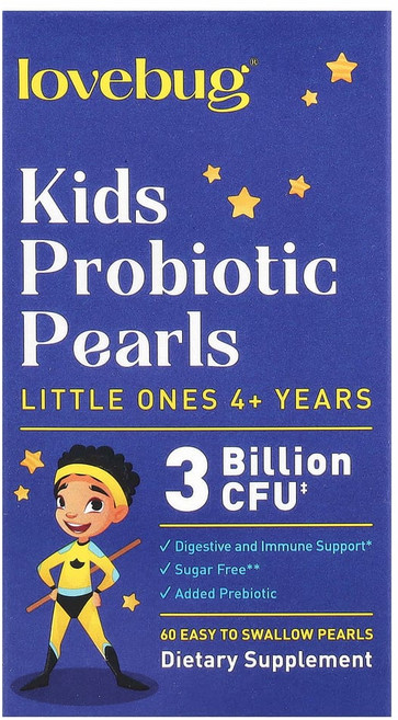 아이허브 어린이용 프로바이오틱 펄 만 4세 이상 30억CFU 삼키기 쉬운 진주 60정, LVB00031, 1개