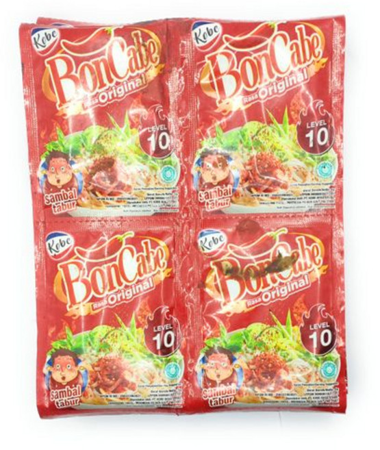 코베 본 카베 (본카베) 삼발 타부르 - 뿌리는 고춧가루 레 Kobe Bon Cabe (Boncabe) Sambal Tabur - Sprinkle Chili Flakes Level, 1개