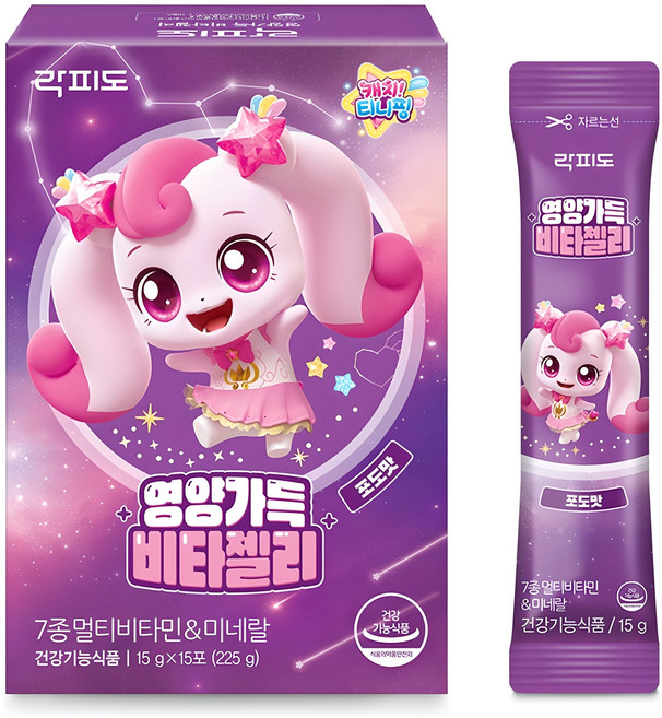 락피도 영양가득 비타젤리 15p, 225g, 1개