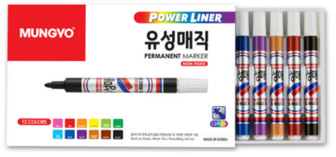 모나미 유성매직, 12색 7세트