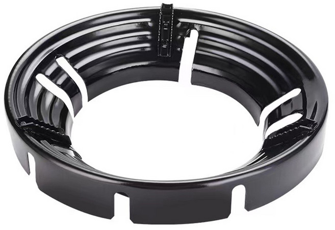 가정용 캠핑용 가스레인지 버너 바람막이 가스렌지 받침대 화구 화력증강, 블랙, 1개