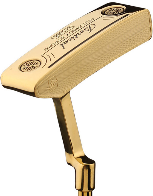 지브이투어 버티칼 CNC밀링 골드 퍼터 말렛형/일자형, L라인-일자형 34인치