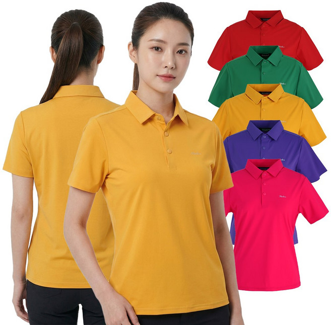 모렉스 여름 여성 반팔 쿨 카라 티셔츠 스판 골프 등산 아웃도어 상의 하이브리드 티 456
