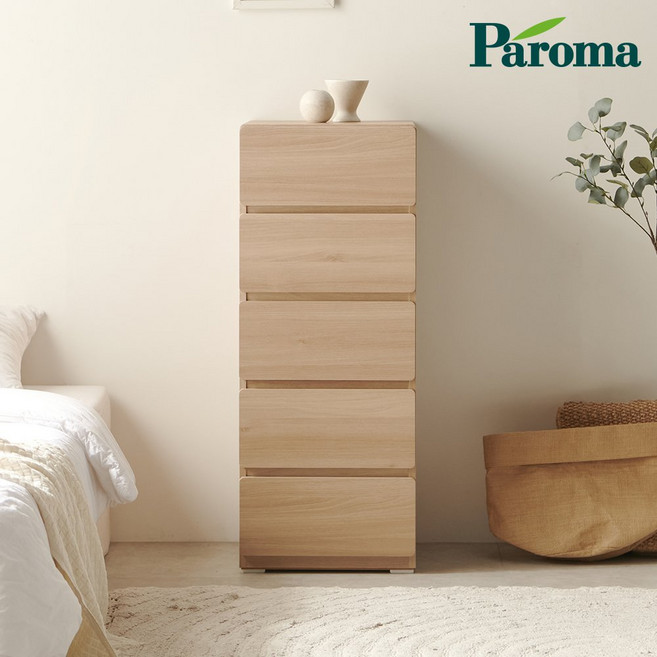 파로마 하임 틸렛 크림 400 5단 서랍장 VEO0176, 크림오크