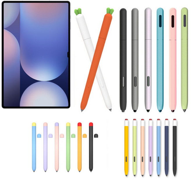 갤럭시탭S10 플러스 울트라 S펜 호환 실리콘 케이스 커버 펜슬 SPEN S10+ Ultra 아이친구, 원톤그린, 1개, 원톤 S펜케이스