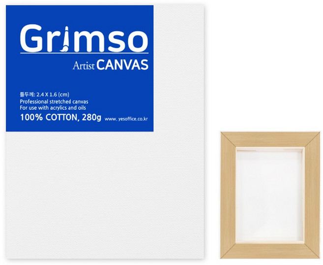 그림소 면천 아크릴 유화 대형 두꺼운 캔버스 3호 3F 정왁구 무지 사이즈 액자, 1개