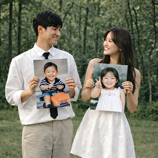 포스터연구실 웨딩 촬영 어릴적 사진 소품 포스터