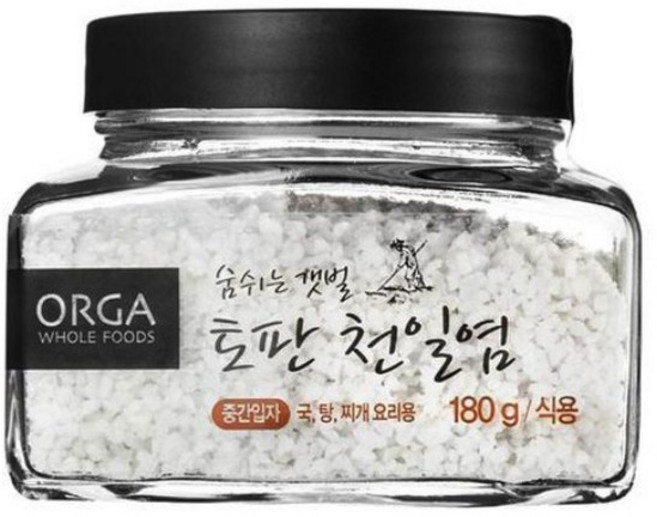 올가홀푸드 숨쉬는 갯벌 토판천일염, 180g, 3개