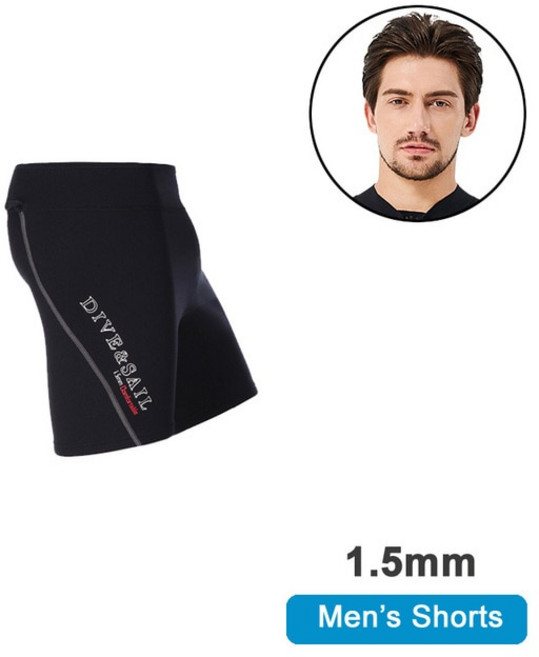 웻슈트 상의 다이브 앤 잠수복 상의 또는 하의 네오프렌 재킷 바지 카프리 보온 1.5mm, 10 1.5mm Men Shorts_05 XL