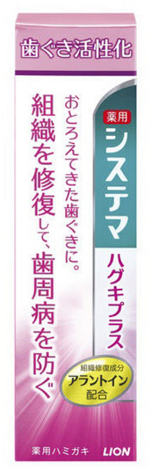 LION 獅王 Systema 細潔 Gum Plus 牙膏 90g, 1個