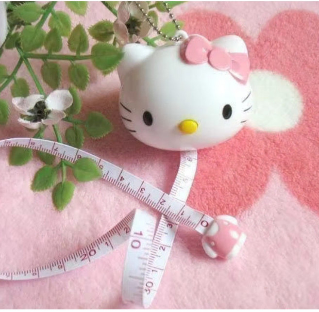 캐릭터 자동 줄자 휴대용줄자 키링줄자, 키티, 1개, 100cm
