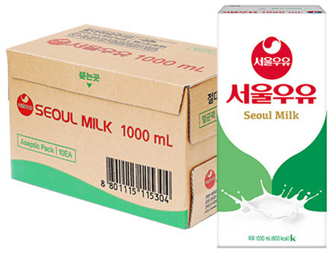 서울우유 멸균 흰우유, 1L, 5개