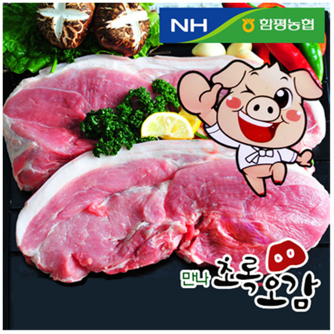 함평농협만나초록오감 뒷다리살, 1개, 500g 구이용
