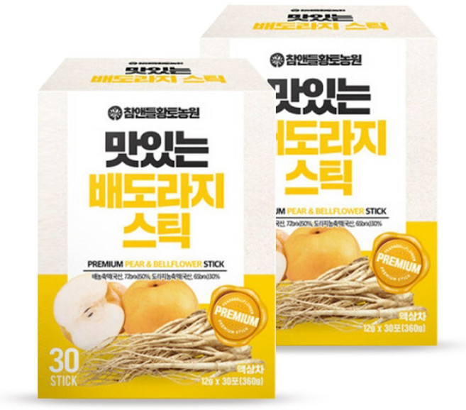 국산 배도라지청 30포 스틱형 HACCP 사포닌 비타민C 아미노산 함유, 2박스, 360g