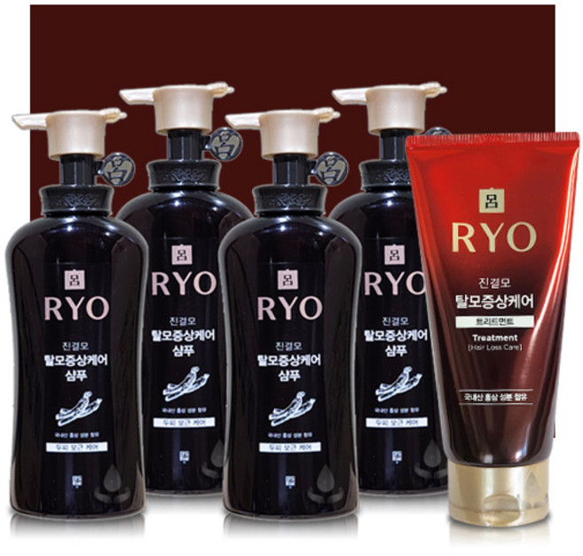 려 진결모 프리미엄 선물세트 (진결모490mlx4개+트리트먼트300mlx1개), 5개