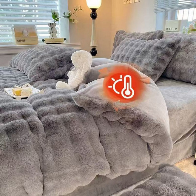 [한정특가] YAPOGI 따뜻한 장모 극세사 이불 겨울 한파용 고급감 항균 극세사 두꺼운 이불