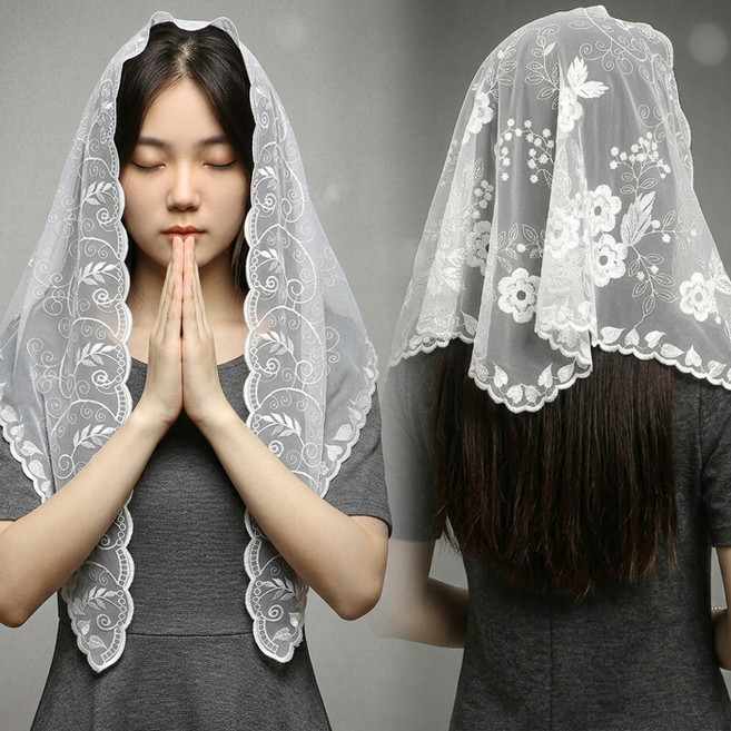 크리스리프 미사보 천주교성물, 1개, 화이트