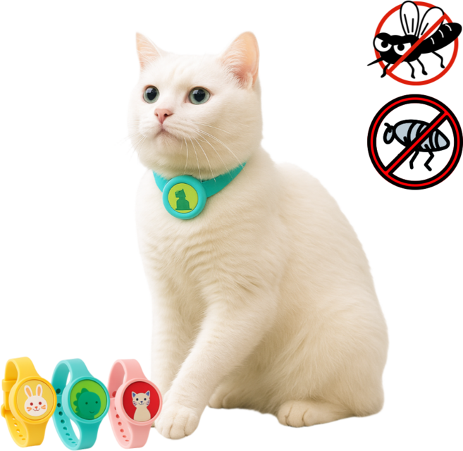 펫하음 2.5세대 강아지 고양이 진드기 모기 목걸이 퇴치제, 2개, 20ml, 그린