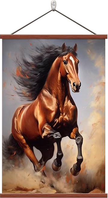 2026년 병오년 돈들어오는 달리는 붉은말 백마 말그림