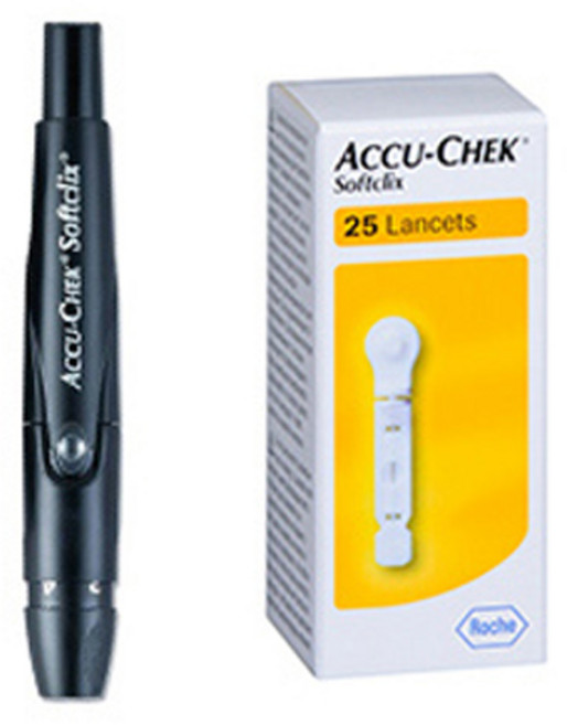 아큐첵 소프트클릭스 채혈기 + 채혈침 25p, 1세트