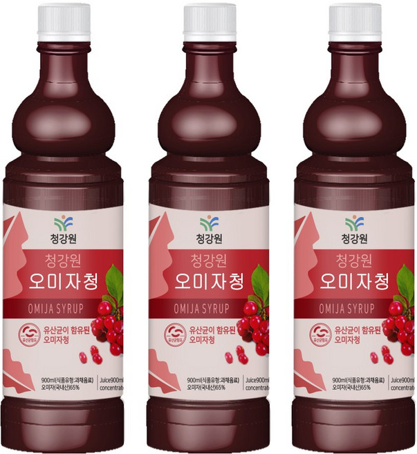 청강원 오미자청 엑기스 900ml, 1개입, 3개