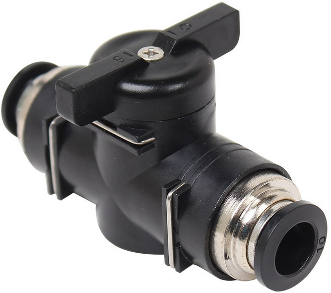 밸브형 원터치 피팅 4mm 6mm 8mm 10mm 공압 에어 배관 자재 차단밸브, BUC_4mm