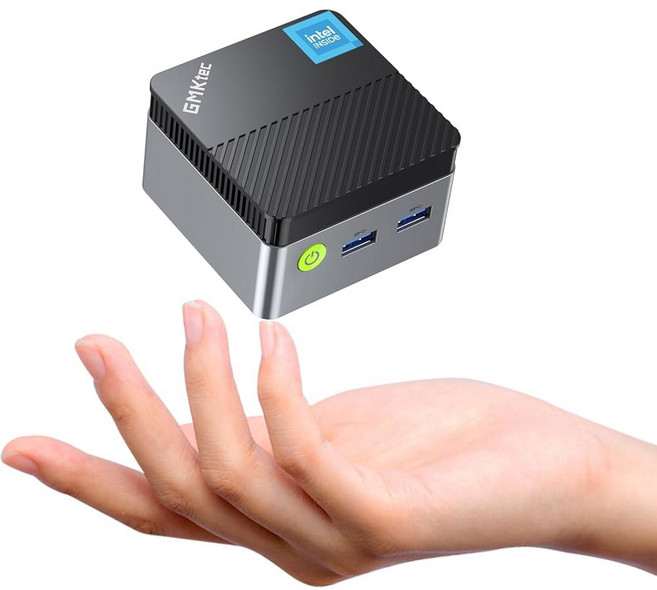 GMKtec 미니 PC N97 사전 설치된 윈도우 11 프로 G5 마이크로 데스크탑 컴퓨터 12세대 인텔 Alder Lake 최대 360GHz 12GB DDR5 256GB 하드, 12GB DDR5+256GB N97, Blue, 검정