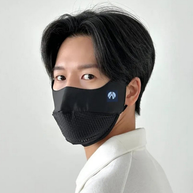 캠피셔스 UV차단 에어메쉬 마스크, 2개, 블랙